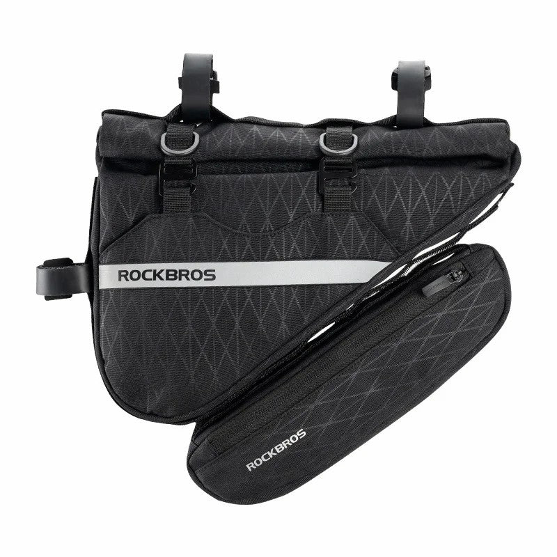 ROCKBROS 070 2-in-1 Bicycle Front Handlebar Bag Polyester Top Tub Triangle Bag ROCKBROS 070 2-in-1 Bicycle Front Handlebar Bag Polyester Top Tub Triangle Bag